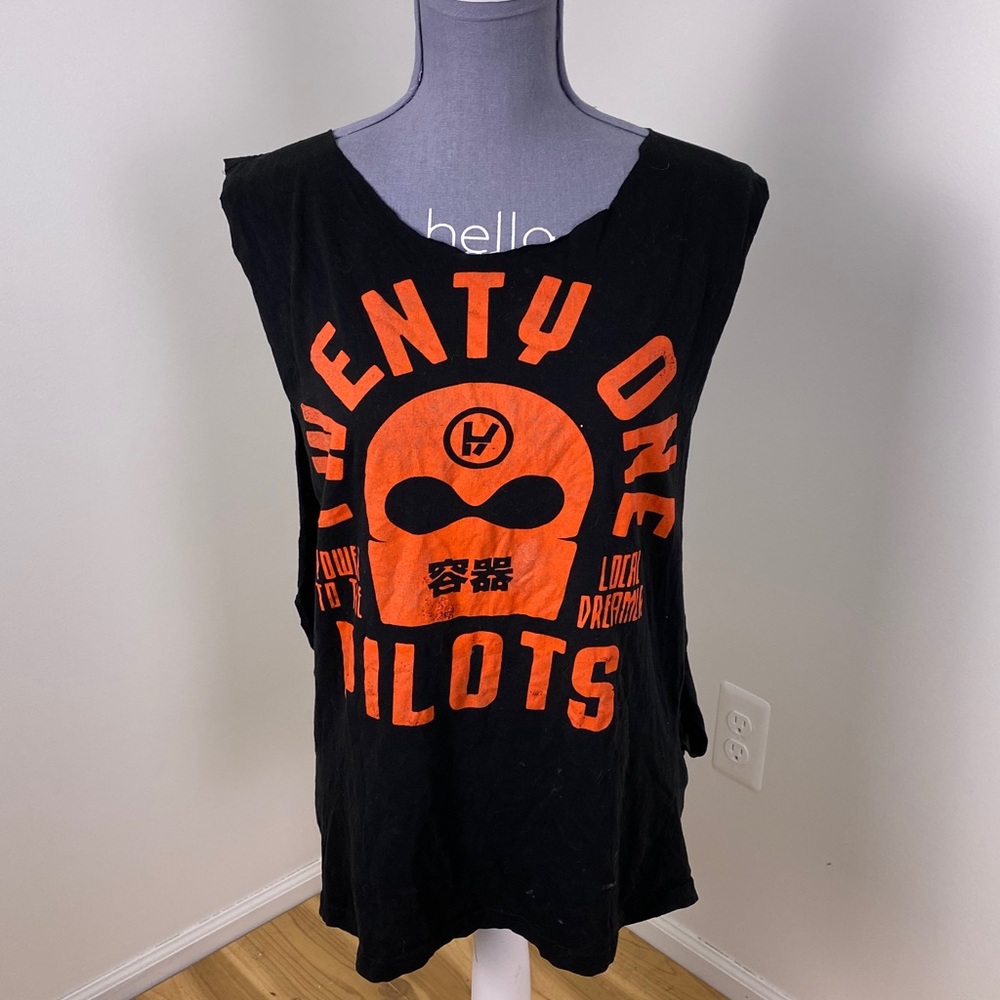 Twenty one pilots band cutout tank top shirt